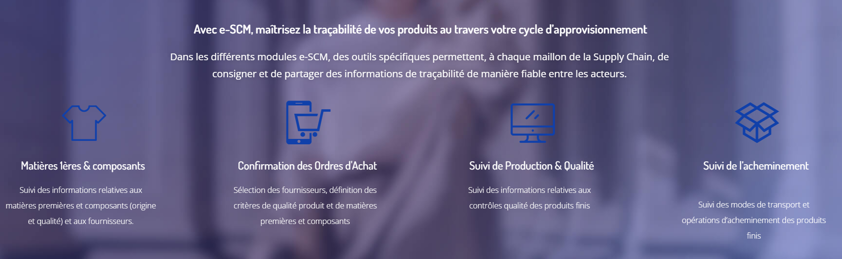 solución de control de trazabilidad e-scm